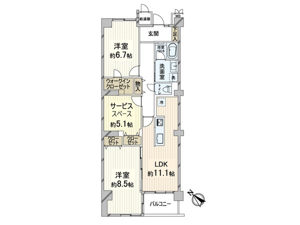 新北野第2コーポ 西棟 間取図(平面図) 新北野第2コーポ 西棟 間取図(平面図)
