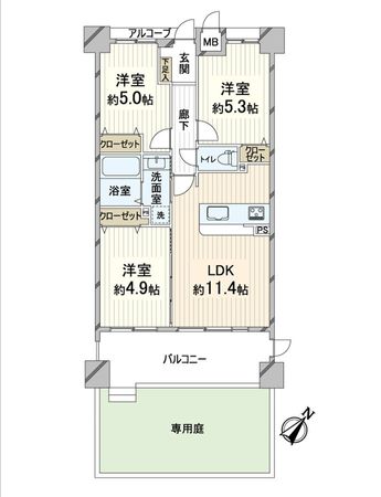 エスリード菅原公園 間取図(平面図) 間取図(平面図)