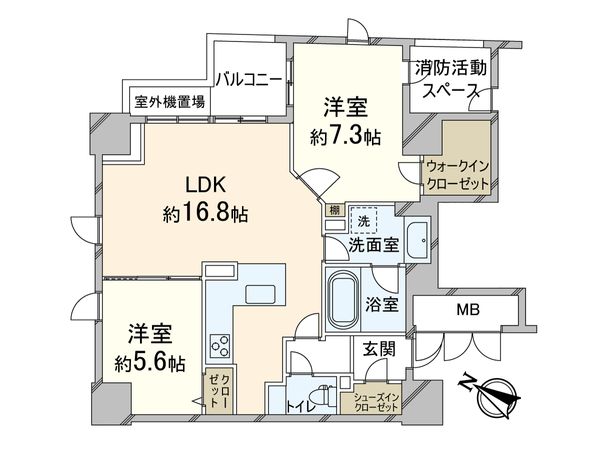 グランスイート中之島タワー 間取図(平面図)