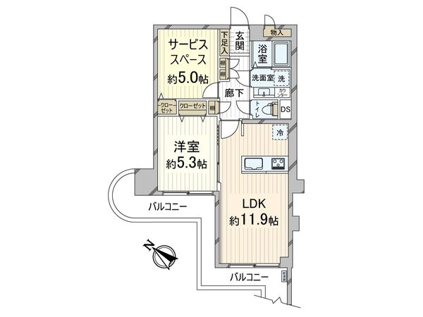 エバーグリーン淀川 2号棟 間取図(平面図) 間取図(平面図)