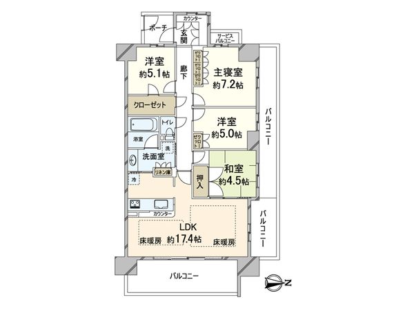 ours 間取図(平面図) ours 間取図(平面図)