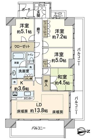 ours 間取図(平面図) ours 間取図(平面図)
