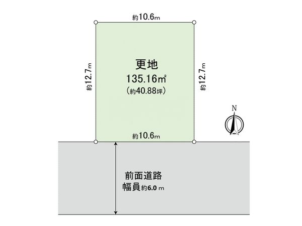 城東区関目六丁目 土地 区画図 区画図