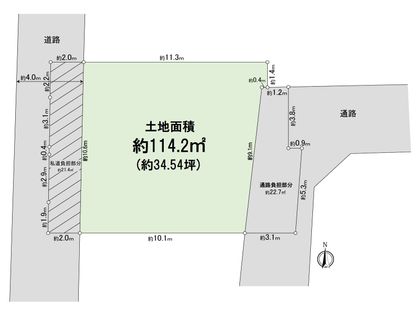 大東市御供田1丁目 区画図