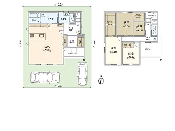 建物プラン例 (間取り図)