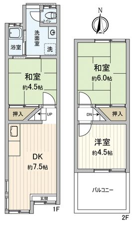 大東市北条2丁目 戸建 間取図(平面図) 間取図(平面図)