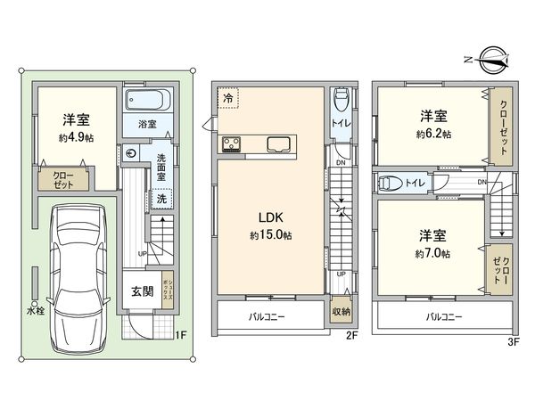 鶴見区安田4丁目 戸建 間取図(平面図) 鶴見区安田4丁目 戸建 間取図(平面図)