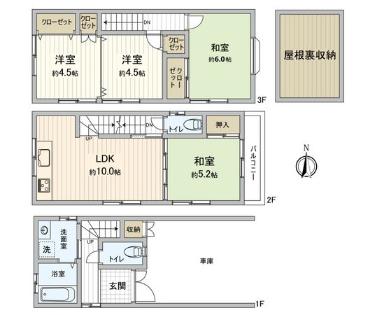 城東区今福東2丁目 戸建 間取図(平面図)