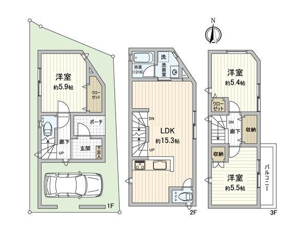 城東区野江3丁目 戸建 間取図(平面図) 城東区野江3丁目 戸建 間取図(平面図)