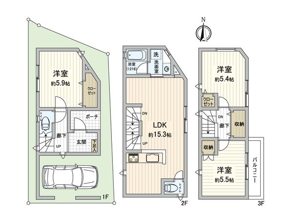 城東区野江3丁目 戸建 間取図(平面図)