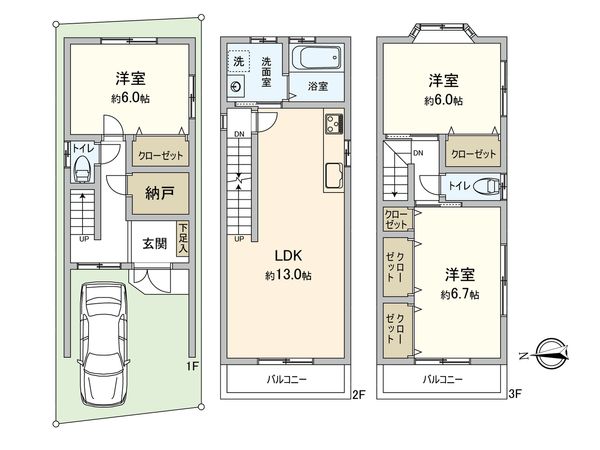 鶴見区安田3丁目 戸建 間取図(平面図)