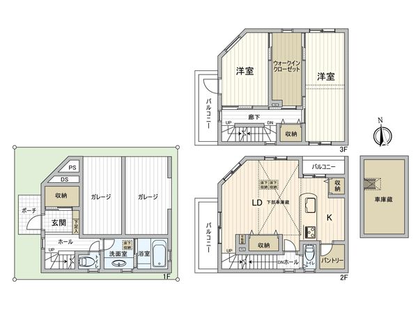 城東区関目一丁目戸建 間取図(平面図) 城東区関目一丁目戸建 間取図(平面図)