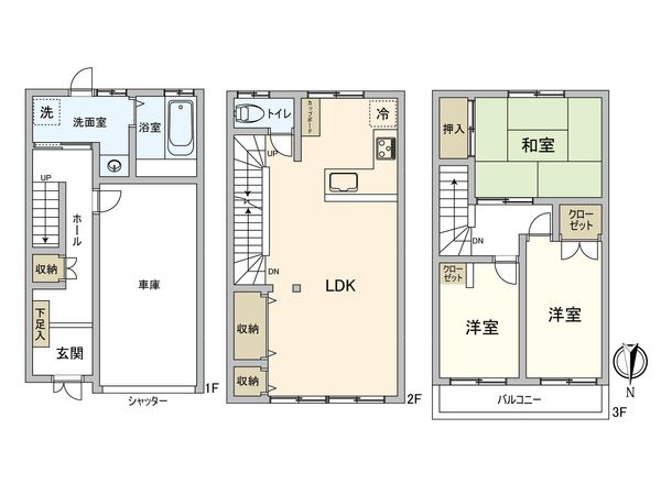 大阪市鶴見区諸口4丁目 中古戸建 間取図(平面図) 大阪市鶴見区諸口4丁目 中古戸建 間取図(平面図)