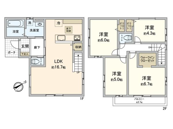 大東市三箇第1期 間取図(平面図) 大東市三箇第1期 間取図(平面図)