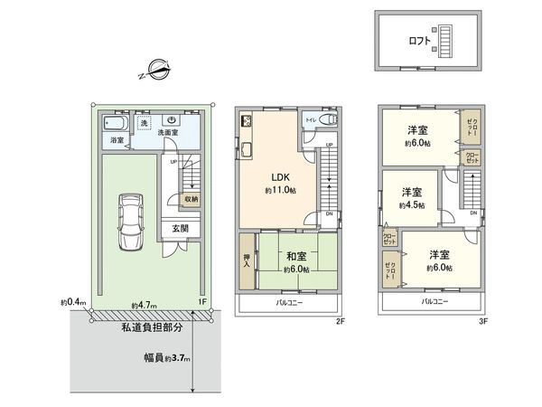 大阪市鶴見区焼野2丁目 間取図(平面図) 大阪市鶴見区焼野2丁目 間取図(平面図)
