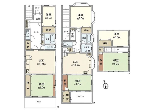 大阪市旭区高殿6丁目 間取図(平面図)