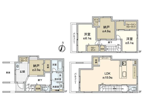 大東市幸町 戸建て 間取図(平面図) 大東市幸町 戸建て 間取図(平面図)