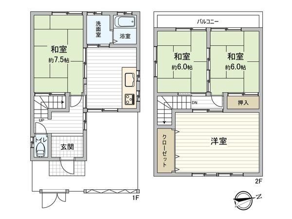 大東市北条7丁目 戸建て 間取図(平面図) 間取図(平面図)