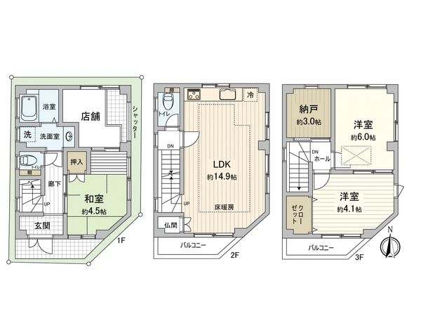大阪市城東区鴫野西2丁目 間取図(平面図)