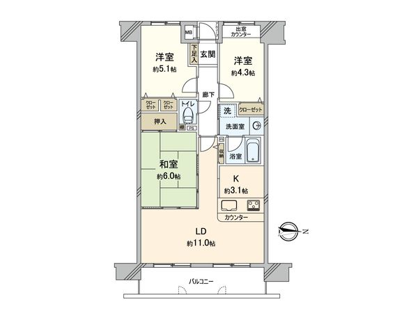 ファミールパーク鶴見 間取図(平面図) ファミールパーク鶴見 間取図(平面図)