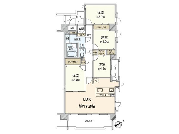 ステイツ城東グランプレイス 間取図(平面図)