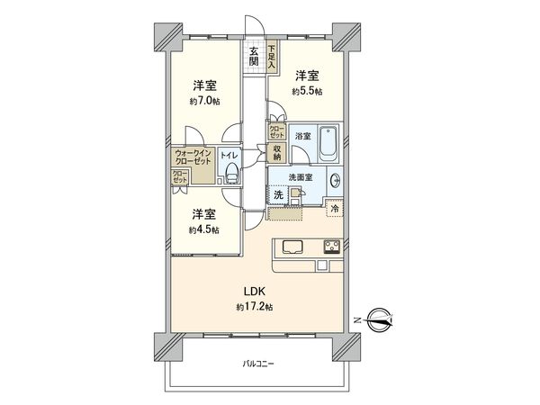 サンクタス城東深江橋 間取図(平面図)