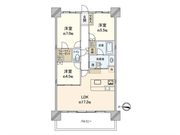 サンクタス城東深江橋 間取図(平面図) サンクタス城東深江橋 間取図(平面図)
