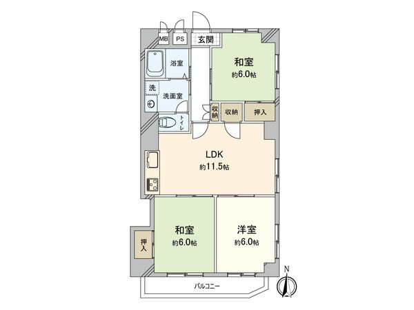 ハイマートすみれ 間取図(平面図)