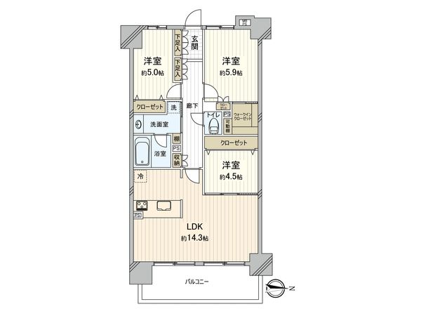 ライオンズマンション北梅田 間取図(平面図) ライオンズマンション北梅田 間取図(平面図)