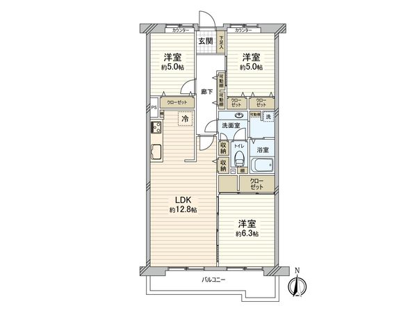 プロムナーデ関目 22号棟 間取図(平面図) プロムナーデ関目 22号棟 間取図(平面図)