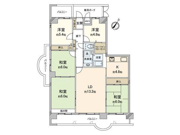 ファミールハイツ城東 B棟 間取図(平面図) 間取図(平面図)