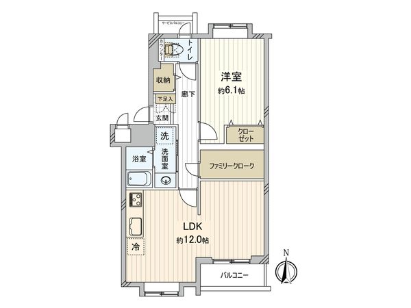 深江橋コーポ F棟 間取図(平面図)