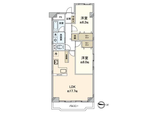 コープ野村森之宮 間取図(平面図) コープ野村森之宮 間取図(平面図)