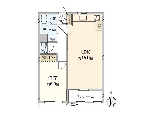 京橋第一コーポ 間取図(平面図)