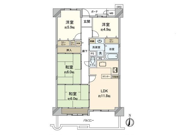 グリーンビュー鶴見 1号棟 間取図(平面図) グリーンビュー鶴見 1号棟 間取図(平面図)