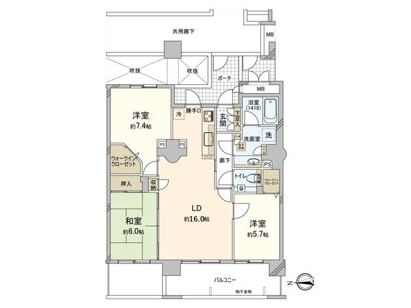 コムズシティ野江 D棟 間取図(平面図) コムズシティ野江 D棟 間取図(平面図)