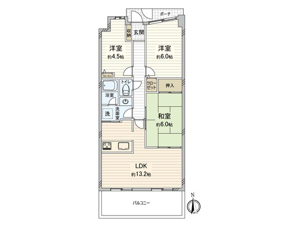 四季彩都 けやき館 間取図(平面図)
