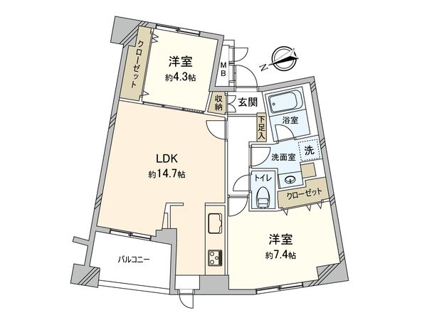 ディークラディア鶴見アクロスタワー 間取図(平面図) 間取図(平面図)