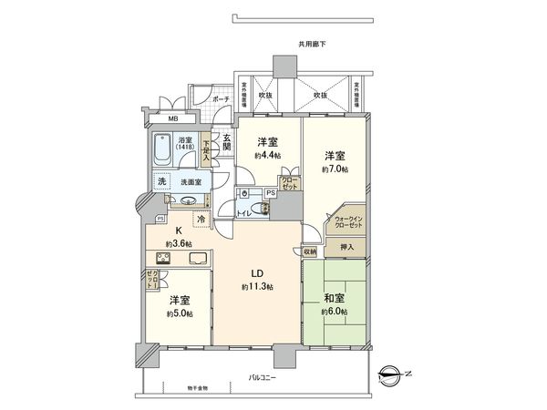 コムズシティ野江 C棟 間取図(平面図) コムズシティ野江 C棟 間取図(平面図)