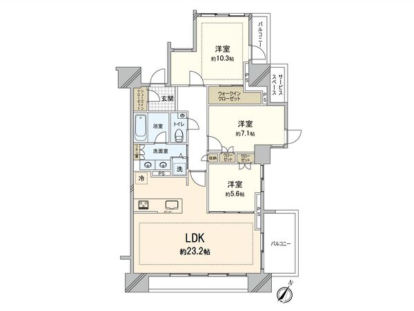 プラウド大阪城 間取図(平面図) 間取図(平面図)