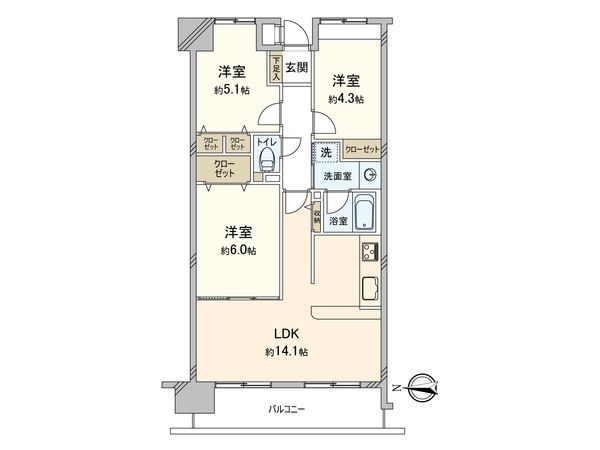 ファミールパーク鶴見 間取図(平面図) 間取図(平面図)