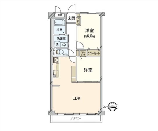 関目グリーンハイツ C棟 間取図(平面図)