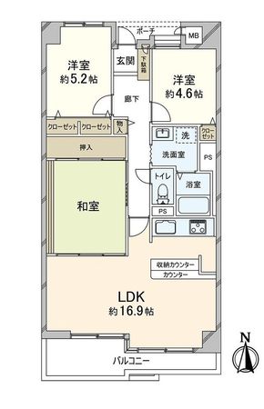 グリーンビュー鶴見 1号棟 間取図(平面図) 間取図(平面図)