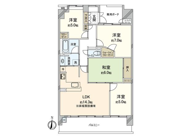 ビープレイス C棟 間取図(平面図)