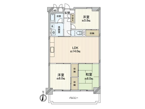 ドムール緑町 間取図(平面図) 間取図(平面図)