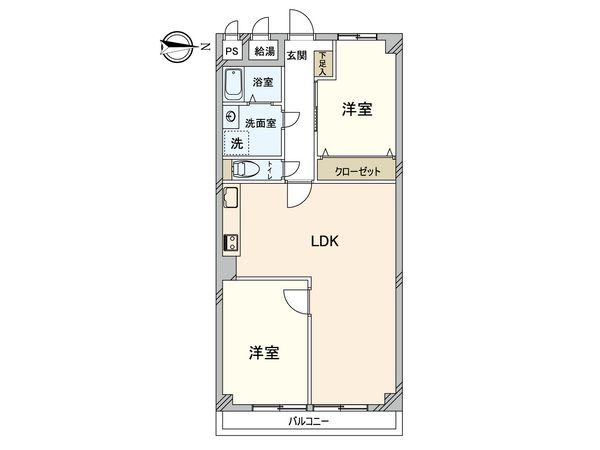 日商岩井京橋ハイツ 間取図(平面図)