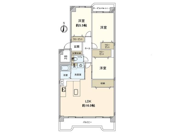 西つるみコーポ 間取図(平面図)