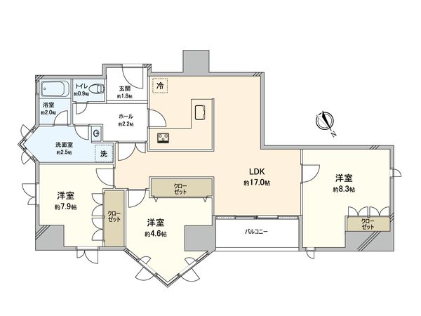 朝日プラザアルティマタワーズ 間取図(平面図)