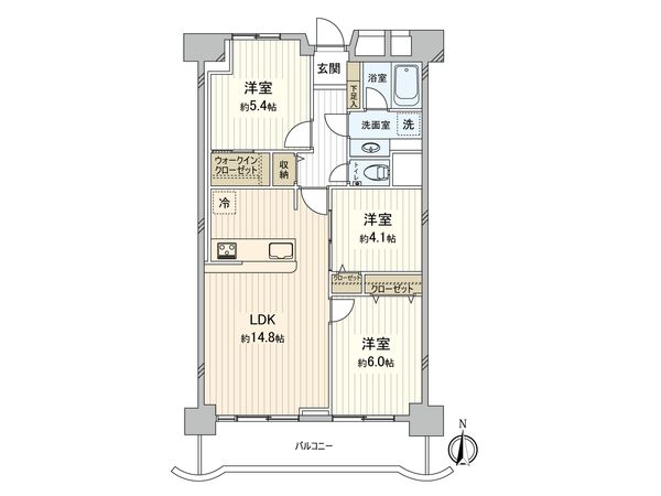 鶴見緑地コーポ 間取図(平面図)