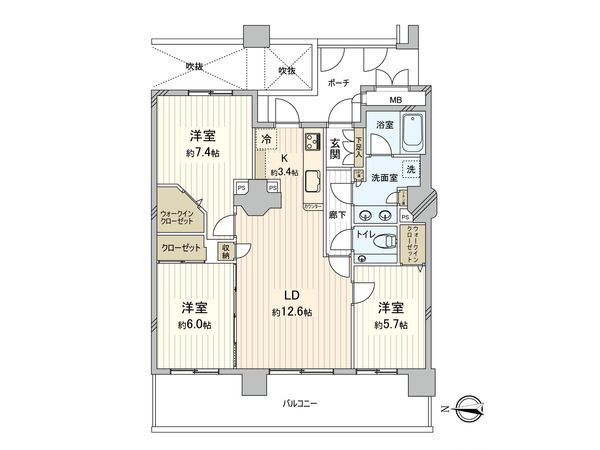 コムズシティ野江 D棟 間取図(平面図) コムズシティ野江 D棟 間取図(平面図)